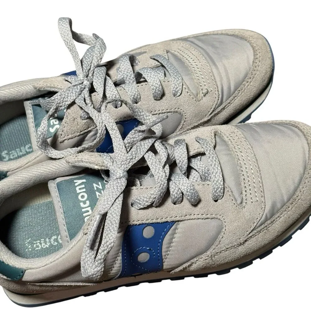 Saucony Jazz Low Pro Blue Gray Sneakers Mens Size 5 Classic Retro Running Shoes